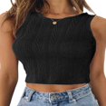 thumbnail image 2 of Ladies Shorts Set  Sleeveless Crew Neck Top with Matching Solid Shorts, 2 of 5