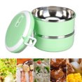 thumbnail image 2 of Khall Thermal Lunch Box Stackable Hot Food Insulated Box 304 Stainless Steel Round Lunchbox Sealed Food Containers,Thermal Insulated Lunch Box,Stainless Steel Thermal Lunch Box, 2 of 8