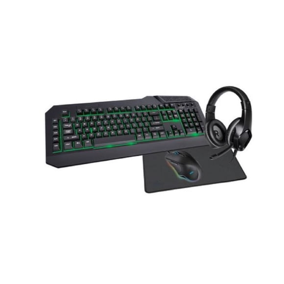 Refurbished onn. ONA23HO011C Customizable Keyboard 7-Button Mouse Adjustable Headset Anti-Fray Mouse Pad