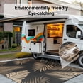 thumbnail image 5 of DEORAB 8'x10' Outdoor Rugs Patio Waterproof Outside Mat Reversible Plastic Camping Carpet,Black & Brown, 5 of 5