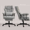 thumbnail image 3 of HOMCOM Big and Tall Office Chair with Foot Rest, High Back Desk Chair, Grey, 3 of 10