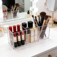 thumbnail image 4 of Vacemry Compartment Pen Holders Storage Box, Multi Functional Divided Desktop Organizer For Pens Cosmetics Stationery, Plastic Desktop Organizer For Home Office Study Desk Dressing Table Shelf Decor, 4 of 6