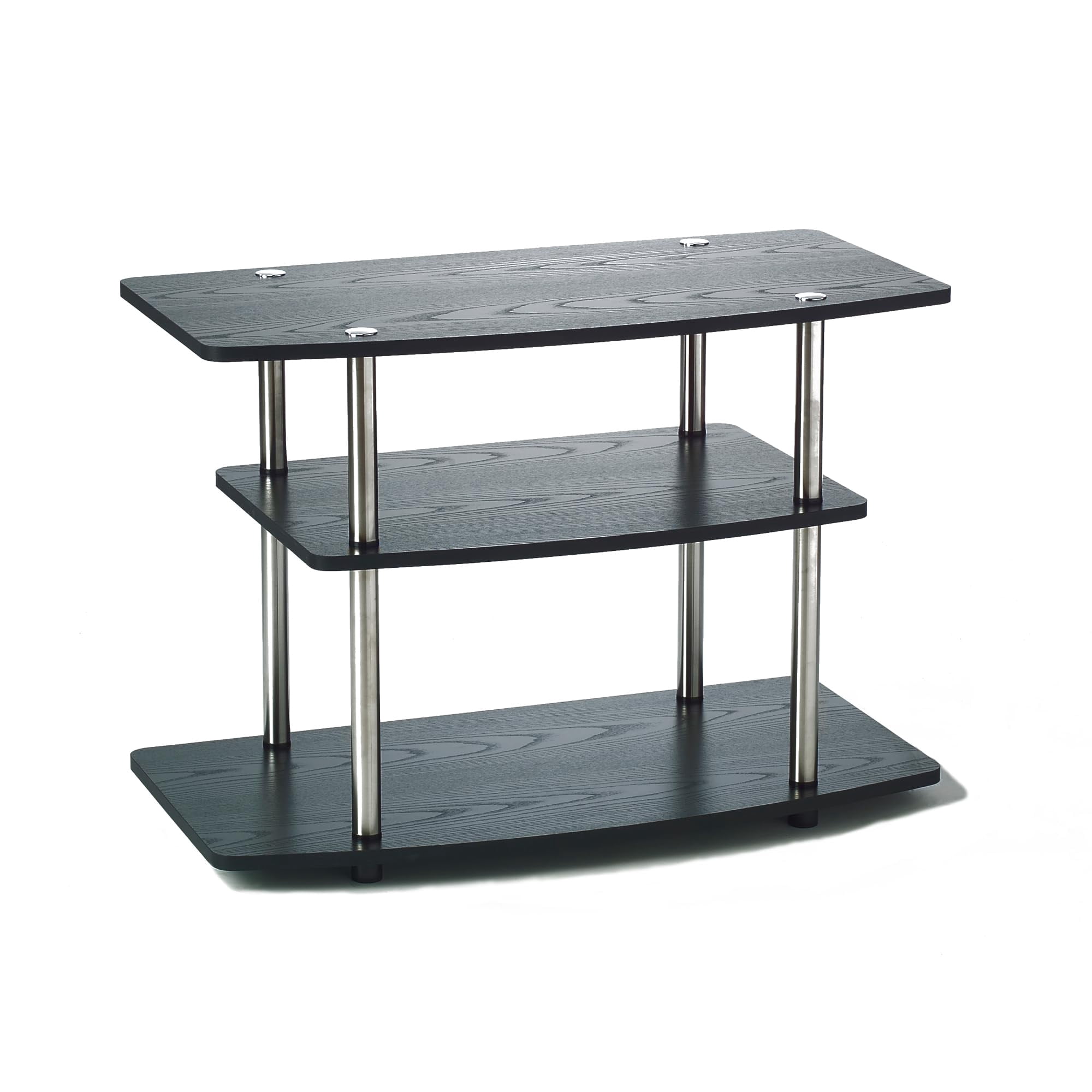 Kingfisher Lane 3-Tier TV Stand in Black