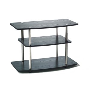 Kingfisher Lane 3-Tier TV Tenez-vous en noir