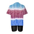thumbnail image 4 of Penkiiy T-Shirts Dégradés Surdimensionnés pour Femmes Été Coupe Ample Col Rond Manches Courtes Hauts Blouse Décontractée Y2K T-Shirts Graphiques Basiques TG Bleu, 4 of 4
