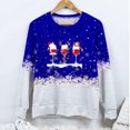 thumbnail image 4 of Women Fashion Round Neck Christmas Long Sleeves Tops Blouse Pullover Sweatshirt, 4 of 5