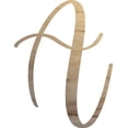 thumbnail image 1 of Unpainted Wood Letter A Craft, Paintable 6'' Tall Wood Alphabet Letter, DIY Nicholia Script Font, 1 of 3