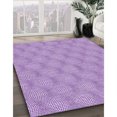 thumbnail image 3 of Ahgly Company Tapis d'Intérieur Lavable en Machine Carré Transitionnel Fleur Rose, 6 Pieds Carré, 3 of 7