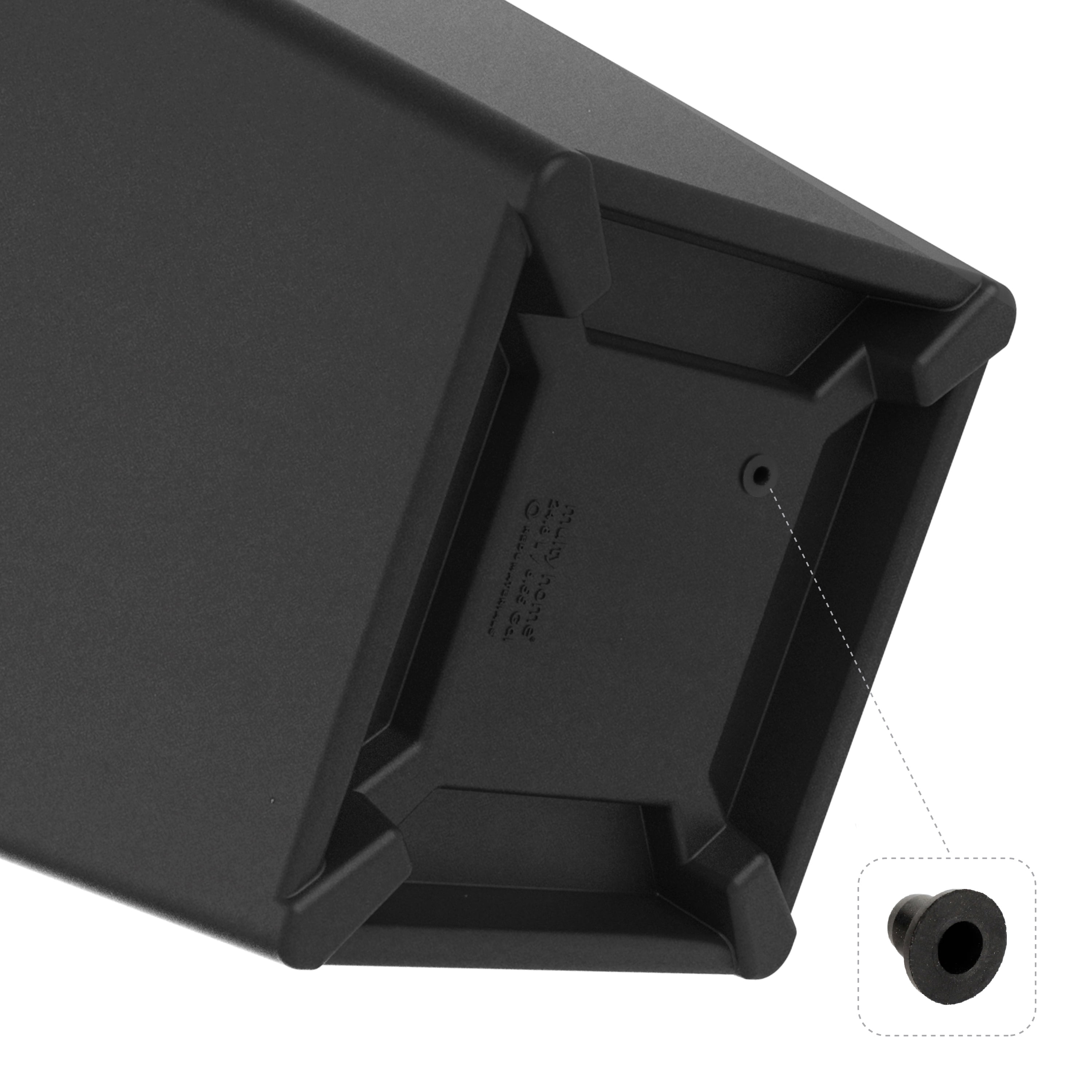 TierraVerde Avondale Smooth Planter Black 14"H