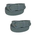 thumbnail image 1 of CTM®  Elastic Braided Belt with Covered Buckle (Pack of 2) (Men's), 1 of 3