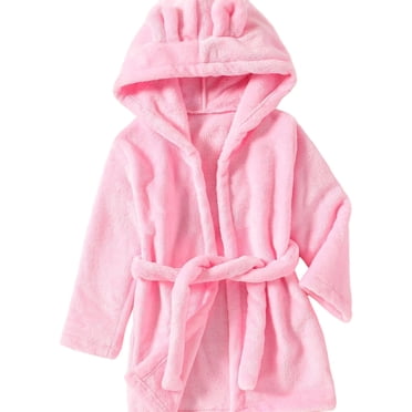 Liyamei Children's Hooded Fleece Robe For Girls Thickened Sleepwear And Bathrobe For Kids Suitable For Autumn And Winter Cozy Sleepwear For Ages 1 8