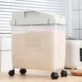 thumbnail image 1 of Clearance! Large Airtight 20Lb Rice Container, Food Storage Cereal Container, Pet Dog Food Container With Wheels + Measuring Cup, Flour Grain Container For Household Wish List Warehouse Deals Sale, 1 of 6