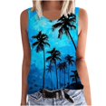 thumbnail image 2 of lSLJS Women Floral Printing Tank Round-Neck Sleeveless Block Tunic Tee Tops, Womens Tank Tops, 2 of 5