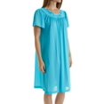 thumbnail image 1 of Robe à Manches Courtes pour Femmes Shadowline 36280 Petals (Turquoise 2X), 1 of 4