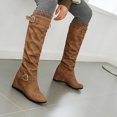 thumbnail image 1 of Foreign Trade Candy Color Patent Leather Ladies Back Zipper Thick Heel Round Toe Over-the-knee Boots, 1 of 7