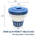 thumbnail image 2 of POINTERTECK Floating Pool Chlorine Dispenser Fits Up to 5 Pieces of 3-Inch Chlorine Tabs  Adjustable Flow Control for Small & Large Pools, 2 of 6