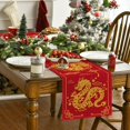thumbnail image 4 of jifeng Chinese New Year Table Runner Asian for Restaurant Tabletop Home Party Decor Gold Dragon, 4 of 11