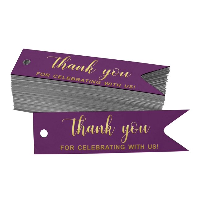 Inkdotpot Real Gold Foil Thank You For Celebrating With Us Bridal Shower Tags Favor Hang Paper Tags 50 Pieces