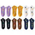 thumbnail image 1 of Low Cut Socks Cotton 6 Pairs Quick Dry Non-slip Flower Sport Socks Ankle Socks, 1 of 10