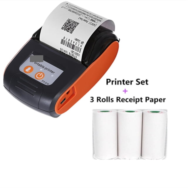 PT210 58mm Thermal Receipt Printers USB Bluetooth Compatible Interface Wireless Connect With Phone Free Application Mini Printer ,Multi-Format Printing