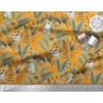 thumbnail image 2 of Soimoi Polyester Crepe Fabric Leaves & Lemur Animal Decor Fabric Printed Yard 52 Inch Wide, 2 of 3