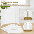 thumbnail image 2 of 12Pcs Trifold Poster Board,21.5x14 Inches Small White Poster Board Comes with Sticky Accessories,Corrugated Presentation, 2 of 5