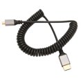 thumbnail image 2 of High Definition Multimedia Interface Extension Cable, 18 Gbps 4K 60Hz Wear Resistant Stretchable Mciro HD Multimedia Interface Spring Adapter Cable  For Cameras HD Male To Cable, 2 of 8