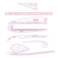 thumbnail image 4 of Règle de Courbe Française Règle de Courbe Tailleurs Règle Outils de Couture pour Créateur de Motifs 8 Pcs, 4 of 8