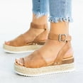 thumbnail image 3 of XZNGL Chaussures à Plateforme Femme Sandales d'Été Bout Ouvert Décontractées Chaussures à Plateforme Compensée Décontractées Chaussures en Toile Décontractées, 3 of 8