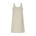 thumbnail image 4 of QIPOPIQ Robe Camis Sans Manches à Col Rond pour Femme Été Nouvelle Couleur Unie Ample et Confortable Robe Décontractée à Bretelles avec Bretelles Suspendues Robe à Col Rond Liquidation, 4 of 5