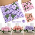 thumbnail image 2 of CAROOTU 25pcs Flower Foam Rose Roses Flower Heads with Stem for DIY Wedding Bouquets, 2 of 5