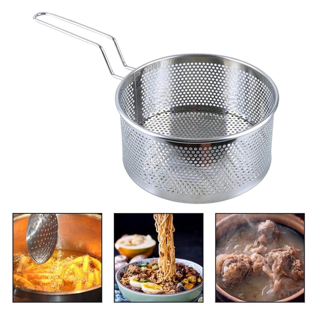 VONKY Stainless Steel French Fry Chips Basket Net Strainer Kitchen Cooking Large
