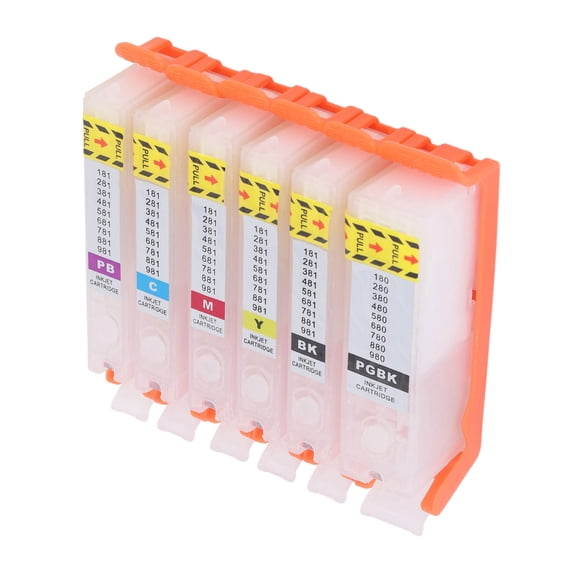 6 Color   6 Color Ink  Set Refill Ink  Set Refill Ink  6 Color Ink  6Pcs   With Permanent Chip Eco Friendly 6 Color Refill Ink  Set 280 281