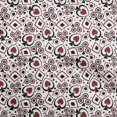 thumbnail image 1 of oneOone Silk Tabby Red Fabric Poker Card Sewing Craft Projects Fabric Prints By Yard 42 Inch Wide, 1 of 4