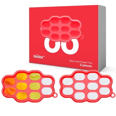 Breast Milk Freezer Tray by LoveNoobs™, 2 Pack, %100 Silicone Baby Food Freezer Tray, BPA Free