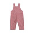 thumbnail image 3 of Xingqing Infant Baby Girls Boys Corduroy Bib Pants Solid Color Button Pocket Strapless Overalls Clothes, 3 of 9