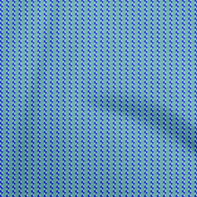 oneOone Velvet Turquoise Blue Fabric Geometric Craft Projects Decor Fabric Printed By The Yard 58 Inch Wide
