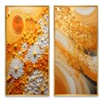 thumbnail image 2 of Designart "Color landscape Abstract Saffron I" Abstract Botanicals Framed Wall Art Set Of 2 - Yellow Floral Framed Wall Art Set Of 2, 2 of 6