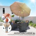 thumbnail image 4 of Outsunny Parasol de Patio 9 Pi avec Inclinaison, Manivelle, Parasol d'Extérieur, Kaki, 4 of 10