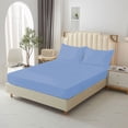thumbnail image 2 of Bowayaoa Double Bed Fitted Sheet, Non Slip Mattress Protector Cover, Deep Pocket Stretchable Bedding, Soft Breathable Bottom Sheet for Sleeping Naked, All Inclusive Bed Cover, 2 of 7