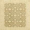 thumbnail image 1 of Ahgly Company Indoor Square Abstract Brown Gold Oriental Area Rugs, 7' Square, 1 of 6