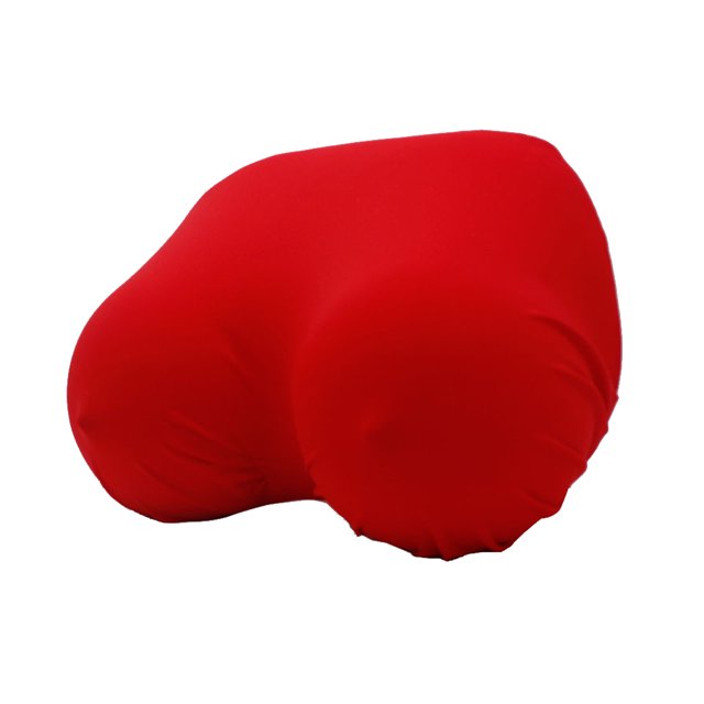 Breast Pillow Neck Cushion Soft Back Support Pillow Sleep Pillow For Men And Women in a vibrant red color. Made of polyester fiber with slow rebound memory foam filling, this innovative pillow features a creative breast-shaped design for comfort and support. Suitable for head and neck relaxation during sleep or travel.