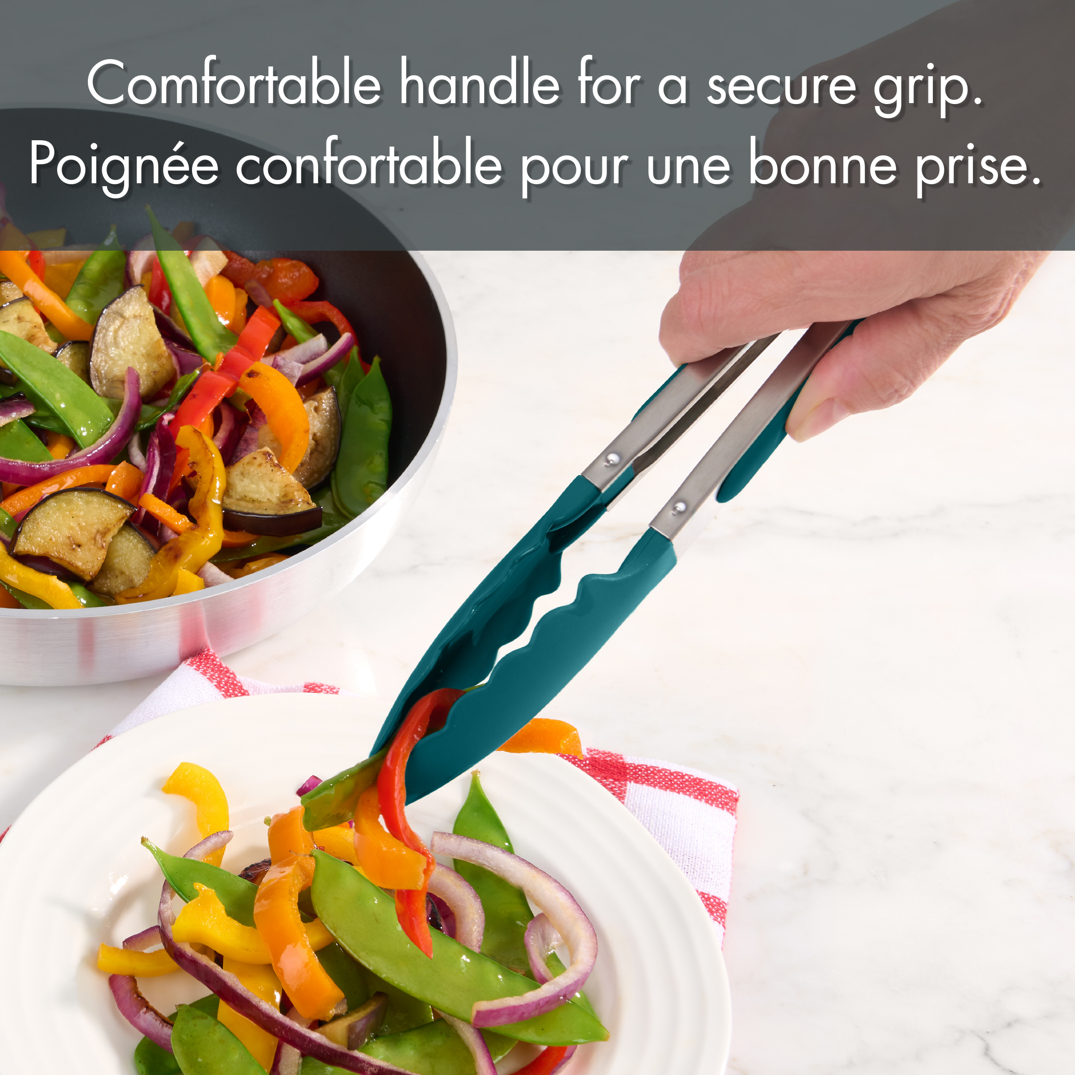 Mainstays Pinces de cuisine en nylon, ustensile de cuisine, 28 cm, vert