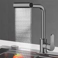 thumbnail image 3 of Wisewang Waterfall Kitchen Rotating Faucet, Shower Function, Easy To Sturdy And Durable, Kitchens, Bedrooms, Living Rooms. black Without inlet pipe, 3 of 6