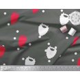 thumbnail image 2 of Soimoi Poly Georgette Fabric Dot & Santa Moustache Christmas Print Fabric by Yard 52 Inch Wide, 2 of 3