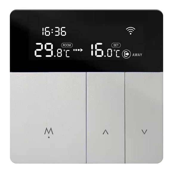 Smart Thermostat For Electric Floor Heating Gas Boiler Water Heating With Remote Control Compatible For Alexa Voice Control Energy Saving WiFi Thermostat For Tuya App(16A)