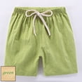 thumbnail image 2 of XASZHN Girl's Ripped Jean Shorts High Waist Straight Leg Denim Shorts Green 2-3 Years, 2 of 3