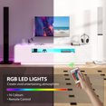 thumbnail image 4 of HOMCOM Modern TV Stand with RGB LED Lights, Entertainment Center, White, 4 of 10