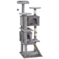 thumbnail image 1 of CoSoTower 54" Cat Tree, Multi-Level Cat Tower with Scratching Posts, Cat Condos, Bed, Platforms, Ramp, Toy Ball, Light Grey, 1 of 7