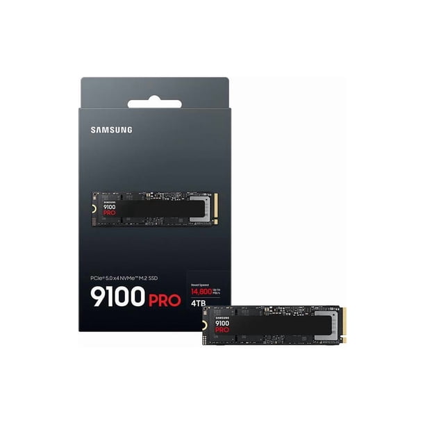 SAMSUNG SSD 9100 PRO 4TB, PCIe 5.0x4 M.2 2280, Seq. Read Speeds Up